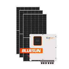 Bluesun 10kva hybrid home energy system 5kw 6kw 8kw solar power system with 455W half cut solar panels